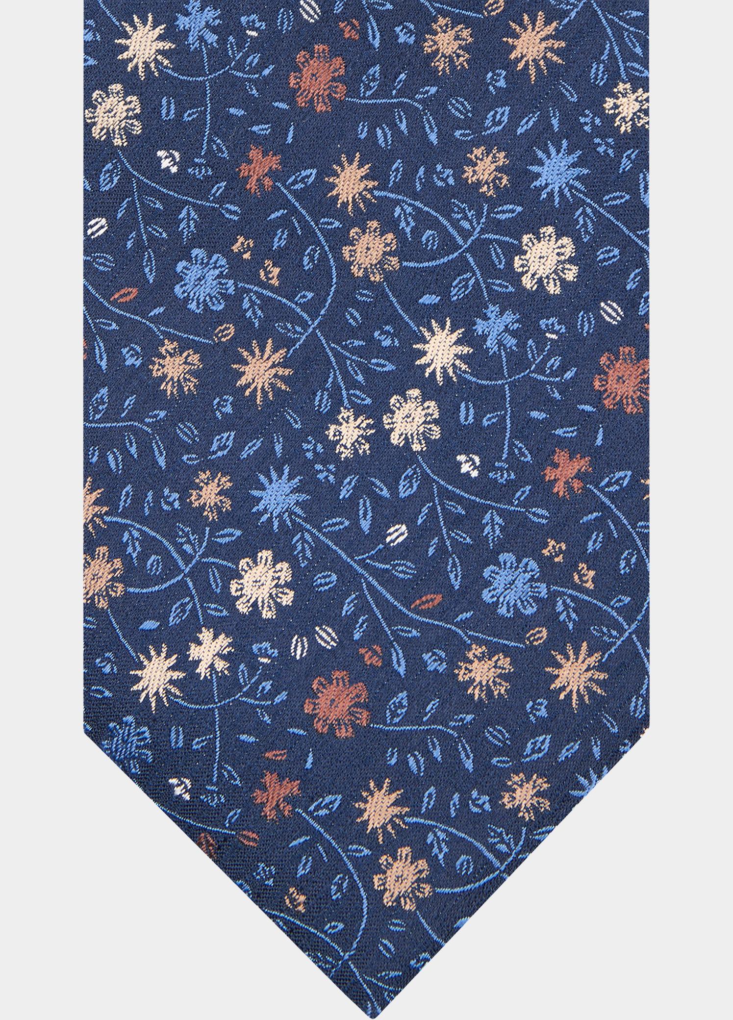 Profuomo Stropdas Blauw TIE SILK WOVEN NAVY PPWA30052/A