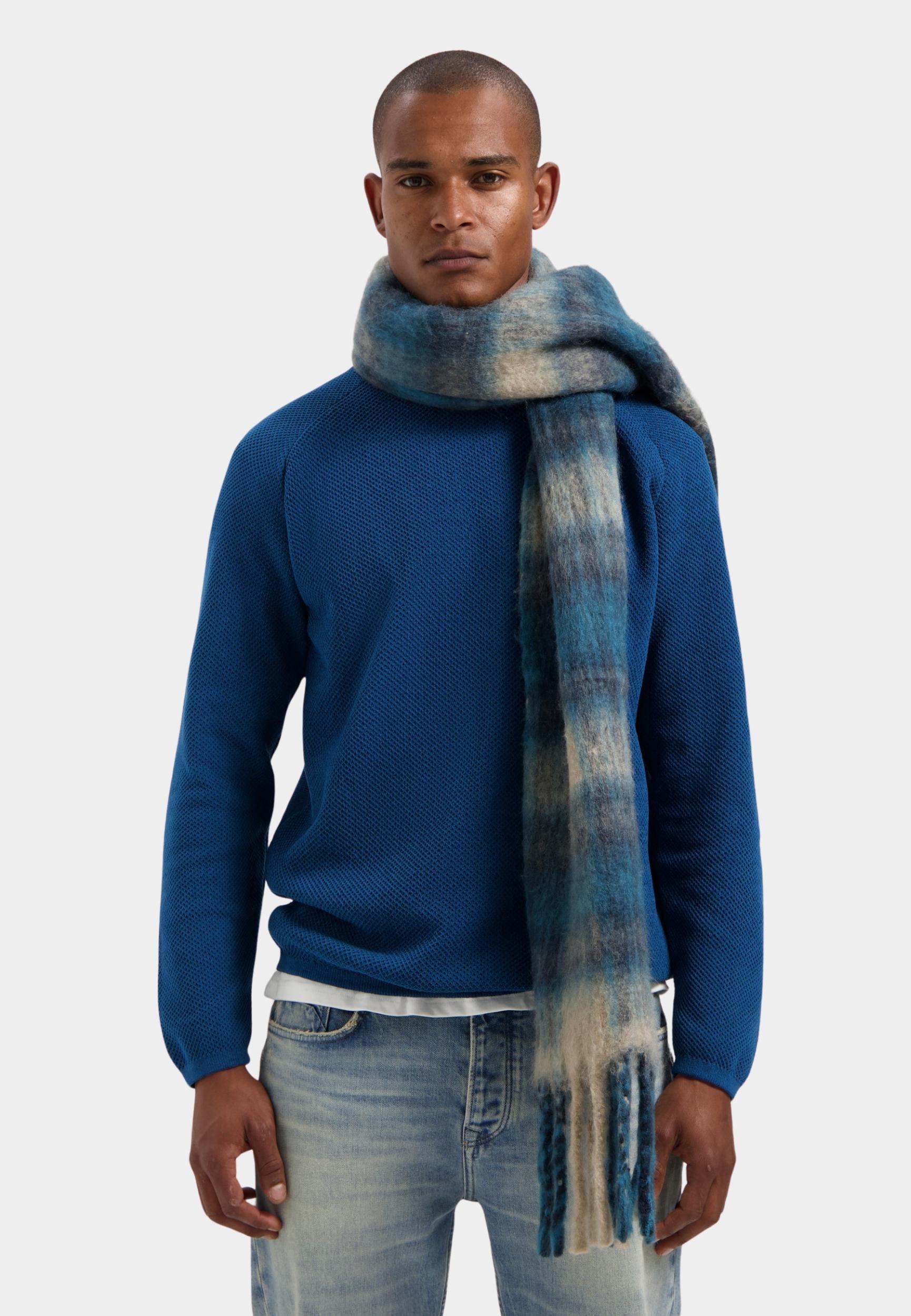 Dstrezzed Shawl Blauw DS_Dru Check Scarf 655116/605