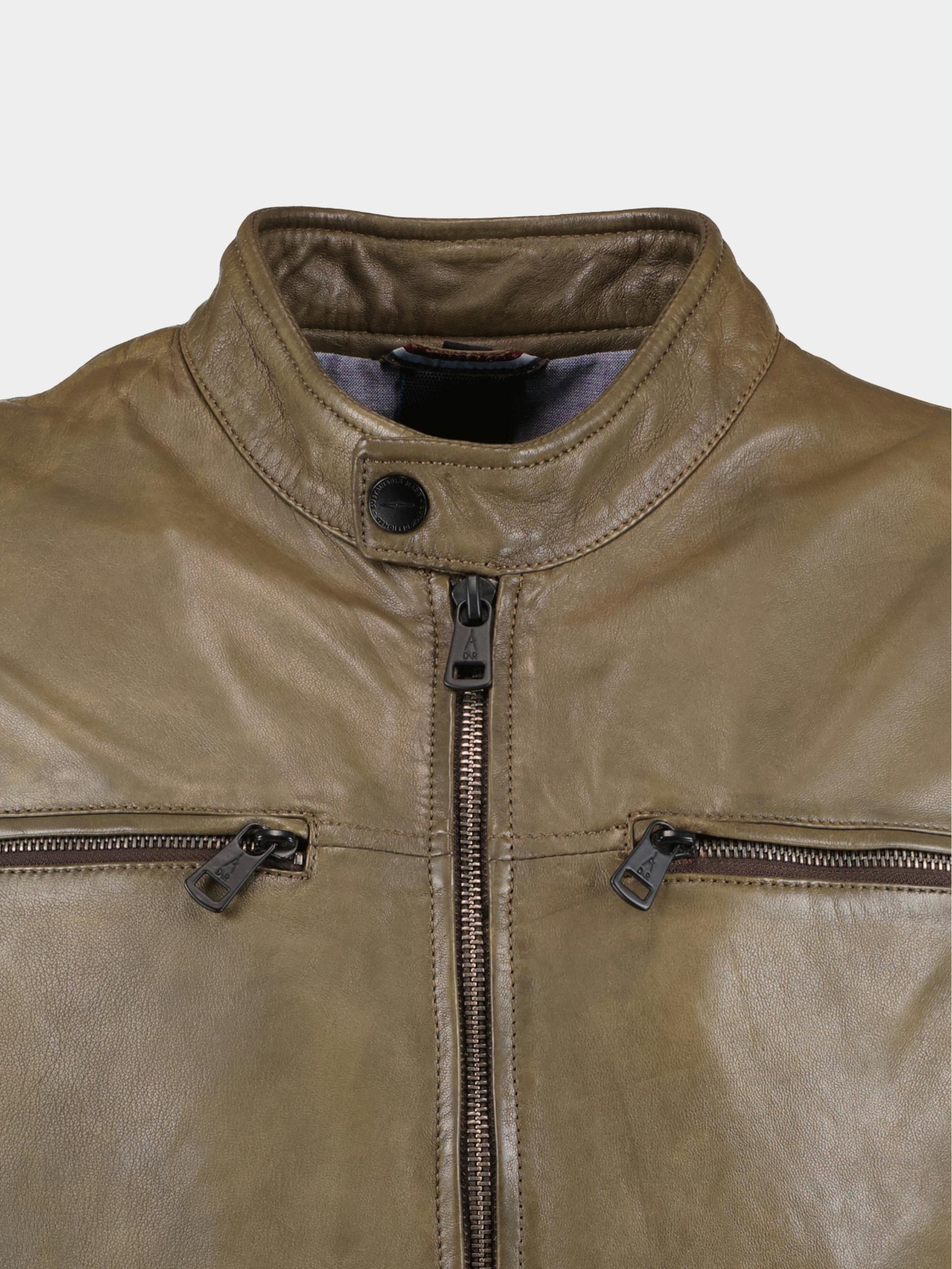 Donders 1860 Lederen jack Groen Leather Jacket 52360/683