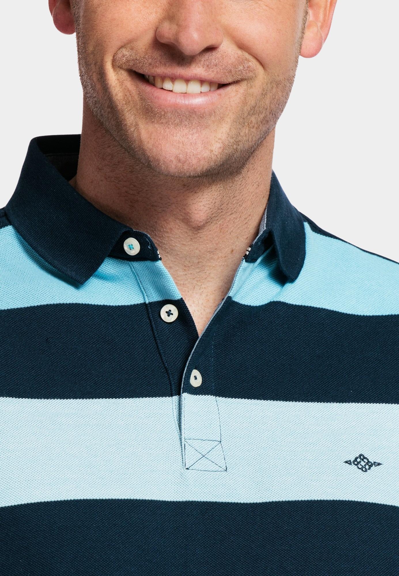 Baileys Polo korte mouw Blauw Poloshirt Pique, solid 415292/69