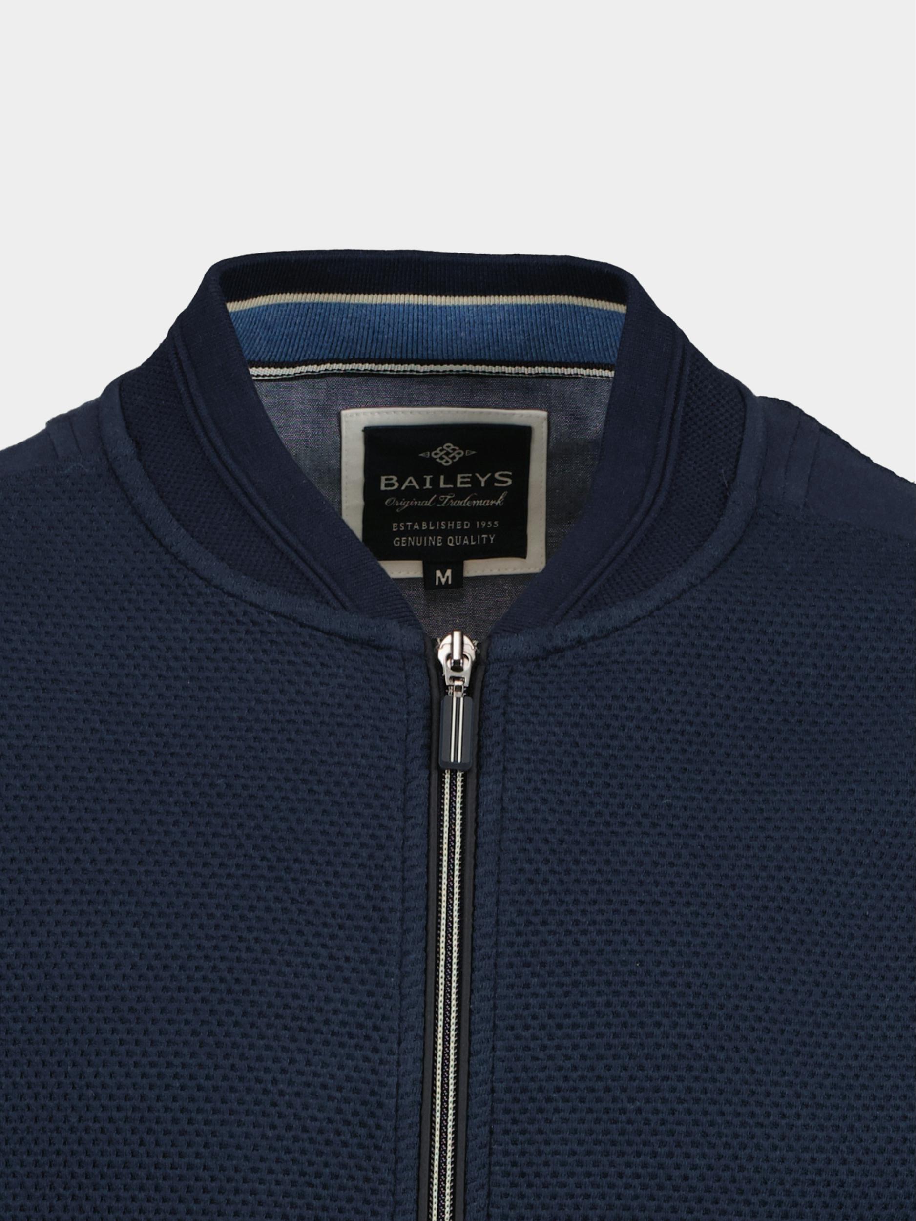 Baileys Vest Blauw Sweat cardigan zip 312220/60