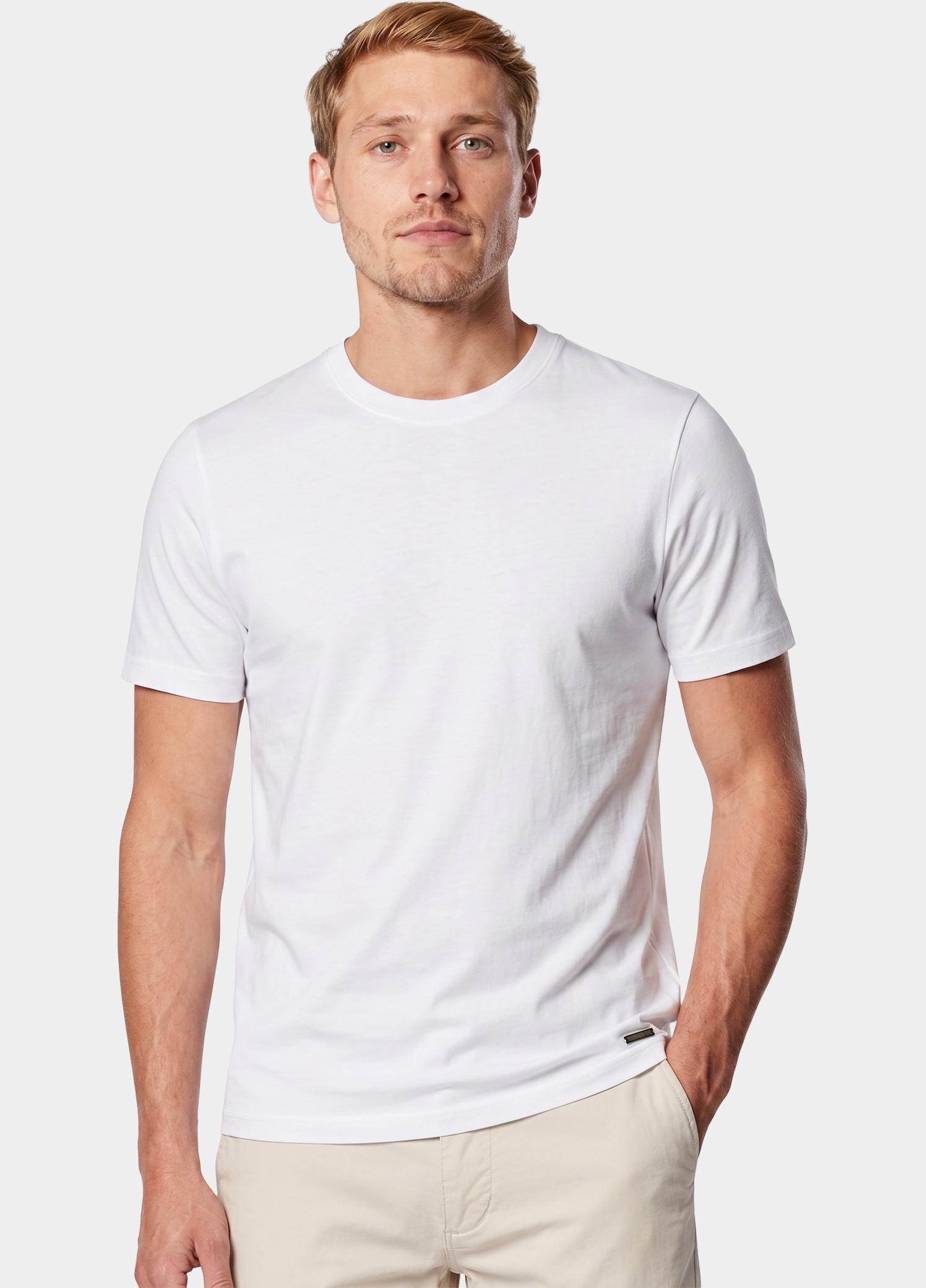 Scotland Blue T-shirt heren Wit Parker T-shirt SPE25108PA33SB/100 white