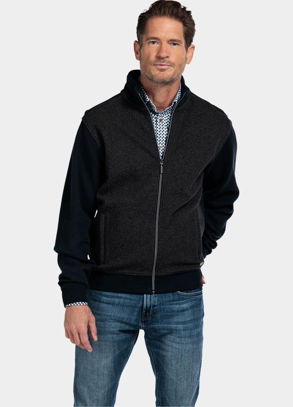 Baileys Vest heren Bruin Sweat Cardigan Zip  2-tone Ja 522250/85