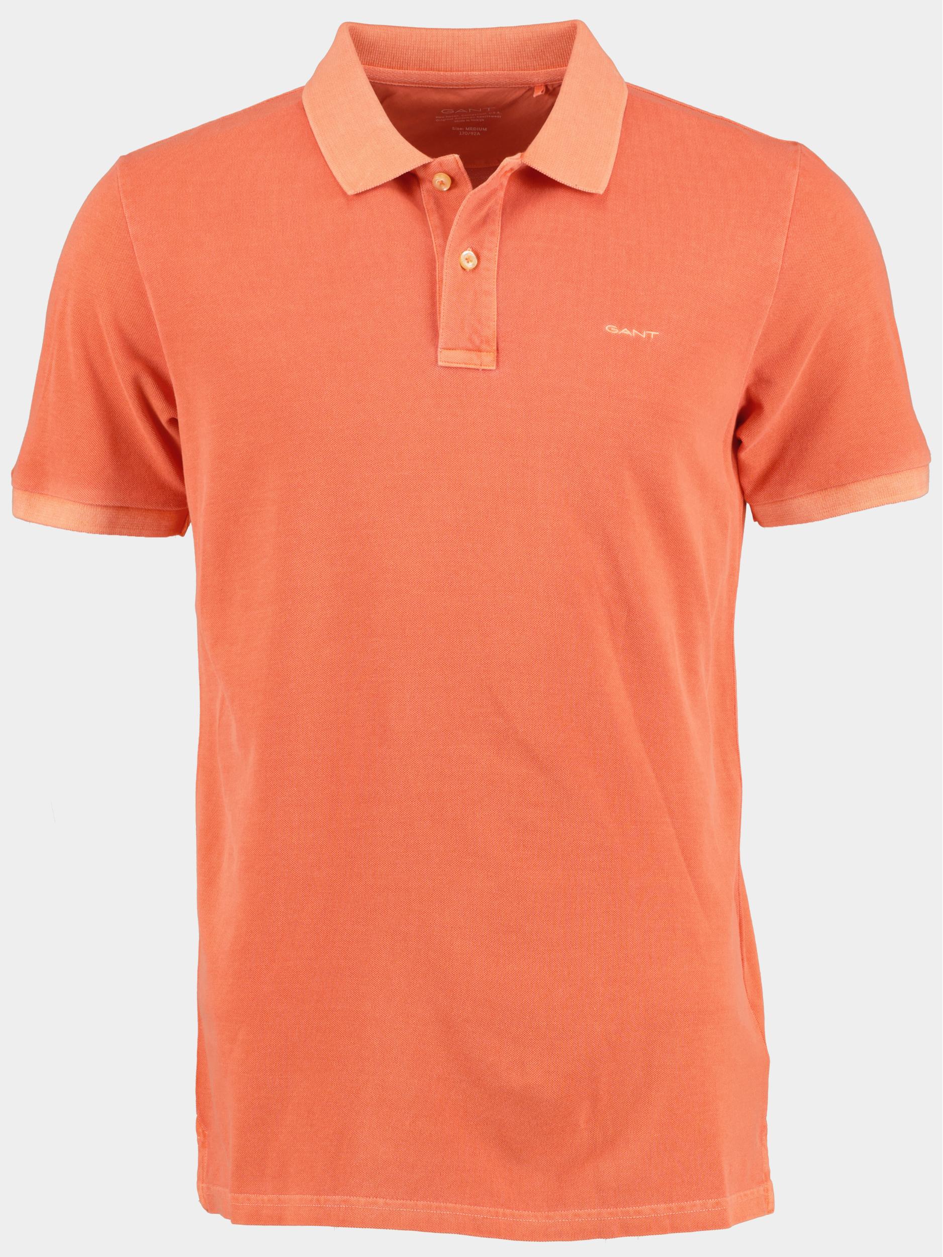 Gant Polo korte mouw Oranje Sunfaded Pique SS Rugger 2043005/834