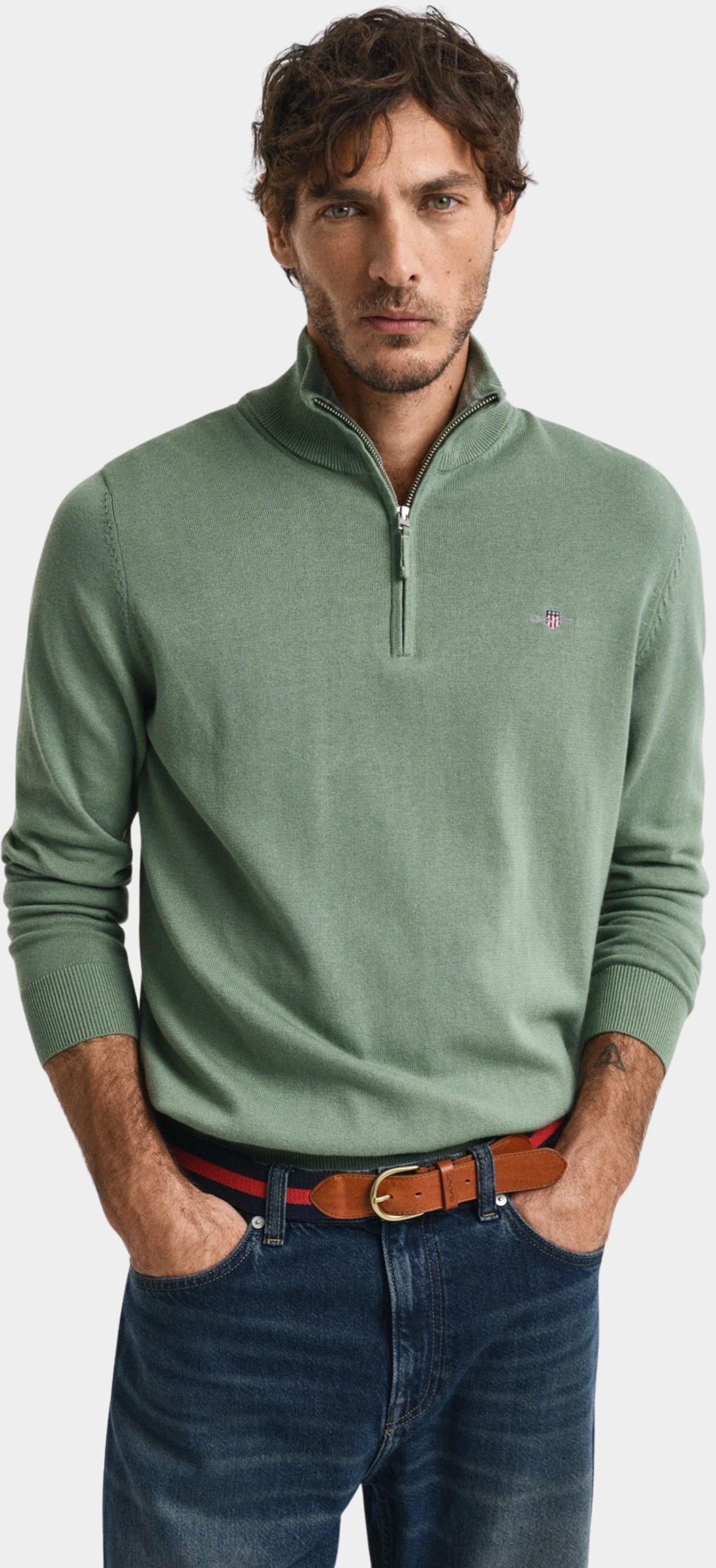 Gant Half Zip Groen CLASSIC COTTON HALF ZIP 8030564/362