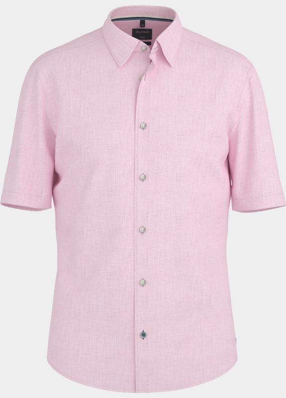 Olymp overhemd korte mouw heren Roze Casual 404012/71