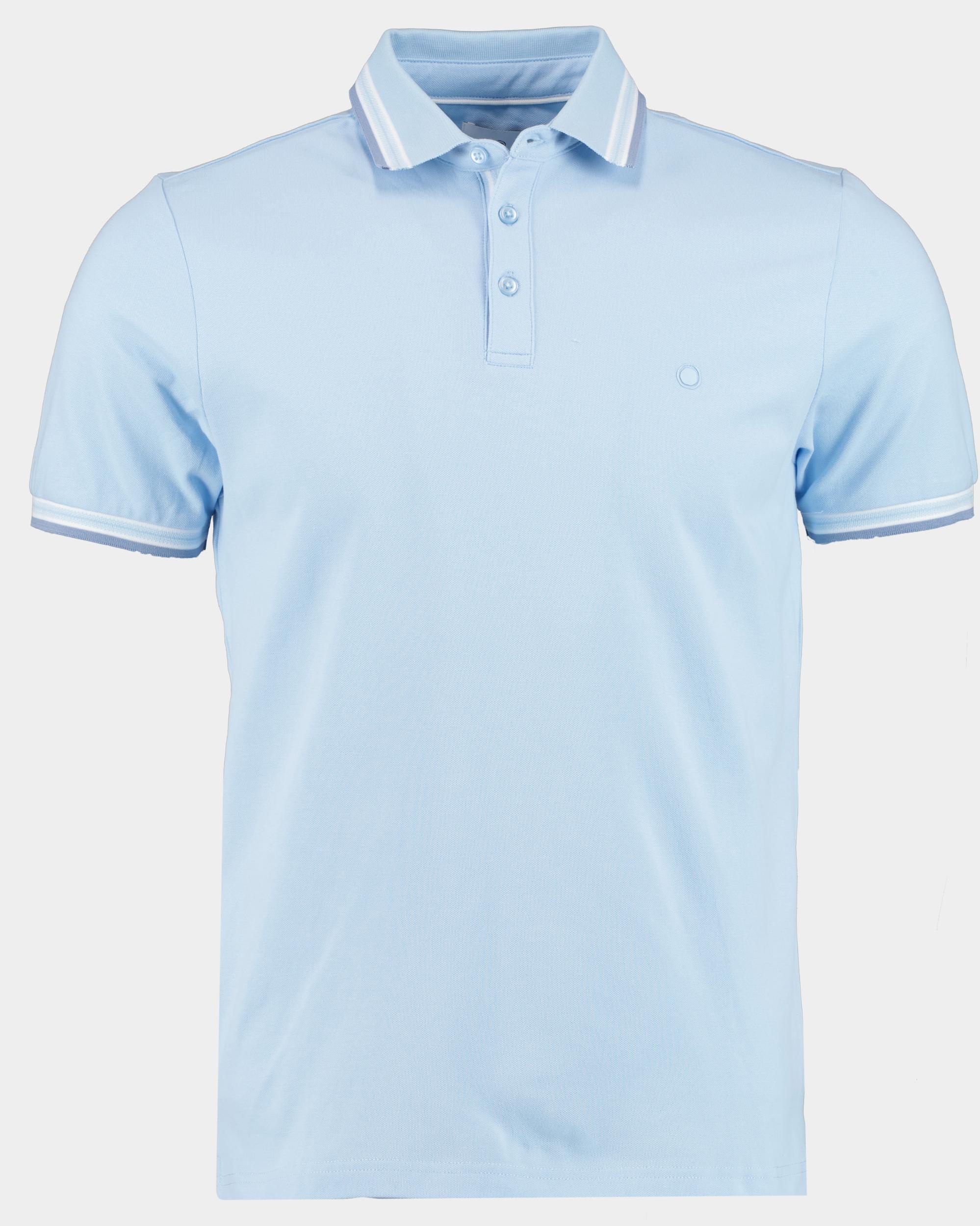 Bos Polo korte mouw Blauw Brick Polo Oxford Collar 24108BR06BO/210 light blue