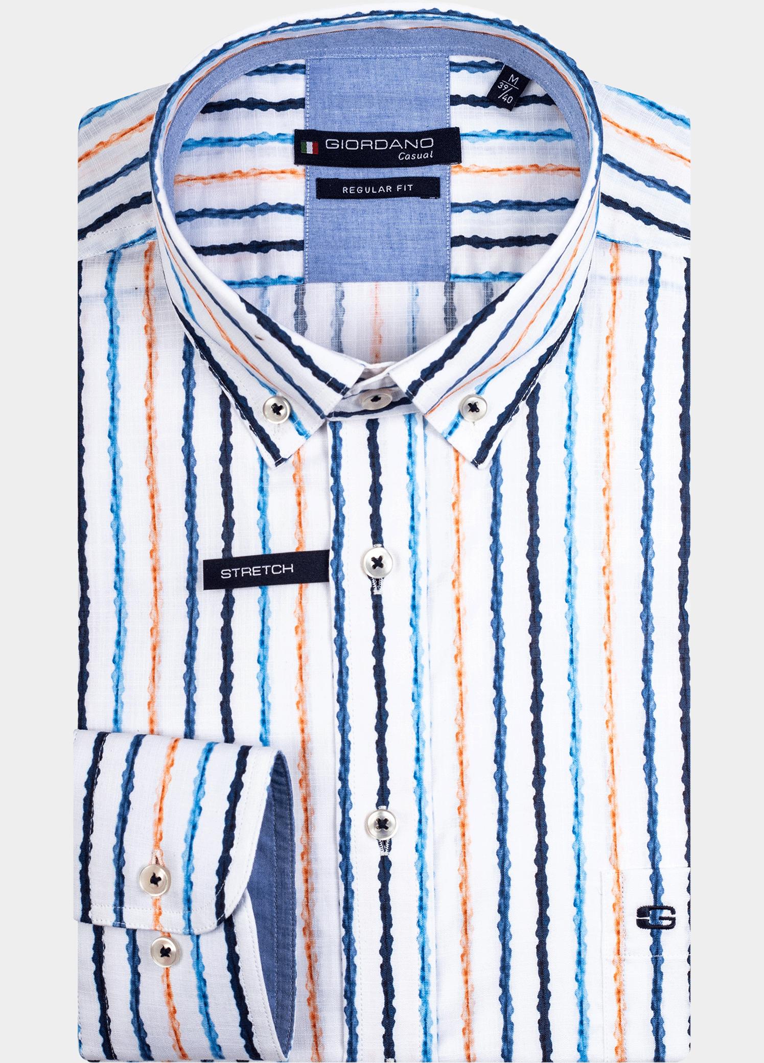 Giordano Overhemd heren Geel Ivy, LS Button Down Waterbrus 417100/20