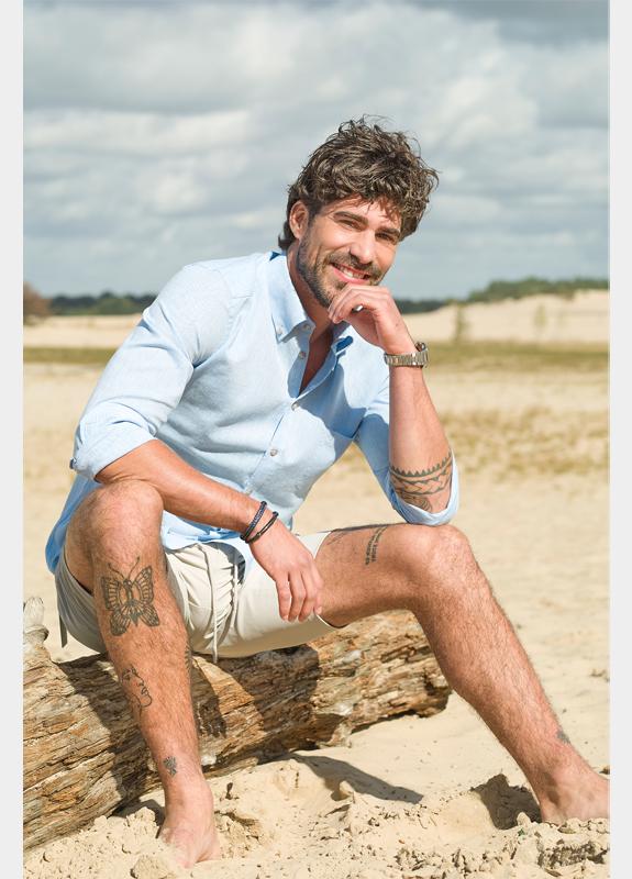 Ledub Business hemd lange mouw Blauw  0143395/120-000-000