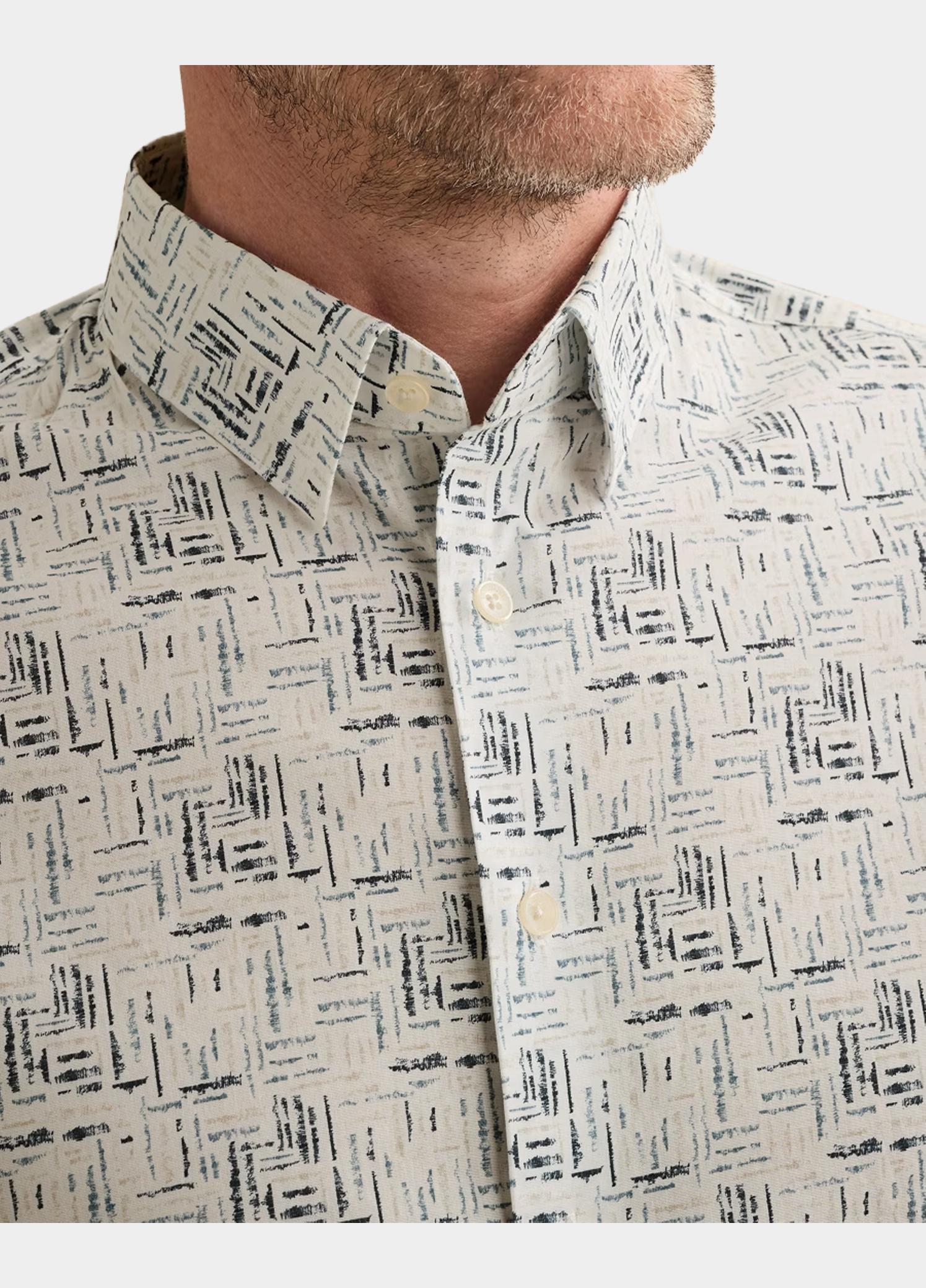 Vanguard Overhemd heren Wit Long sleeve shirt Print on po VSI2608204/7004
