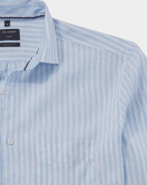 Olymp Casual hemd lange mouw Blauw Casual 407874/10