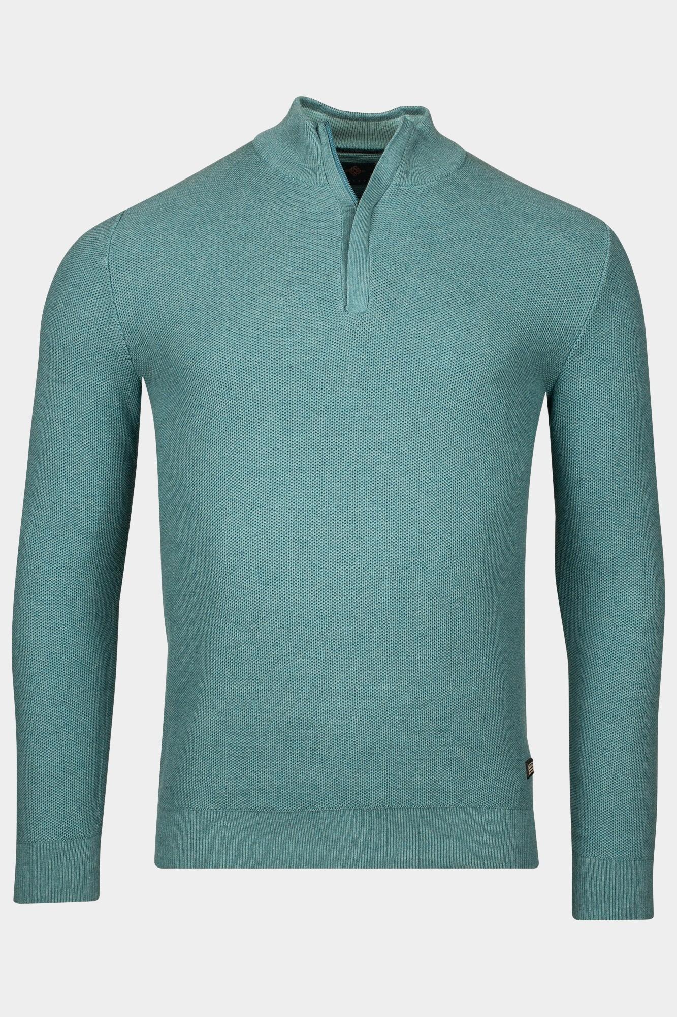 Baileys Half Zip Blauw Pullover 1/2 zip  12gg struct 518464/975