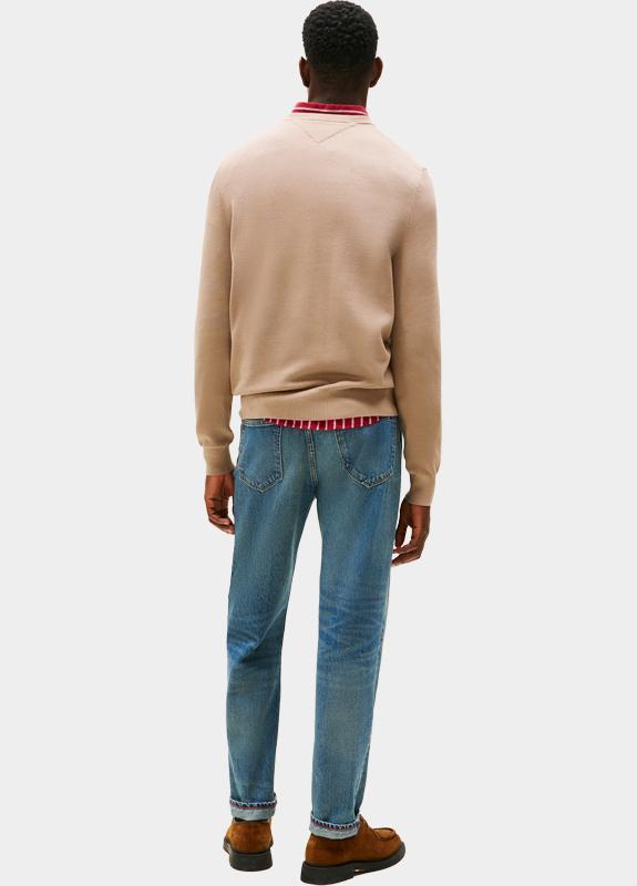 Tommy Hilfiger Pullover Beige ESSENTIAL STRUCTURE CREW NECK MW0MW36347/AFE