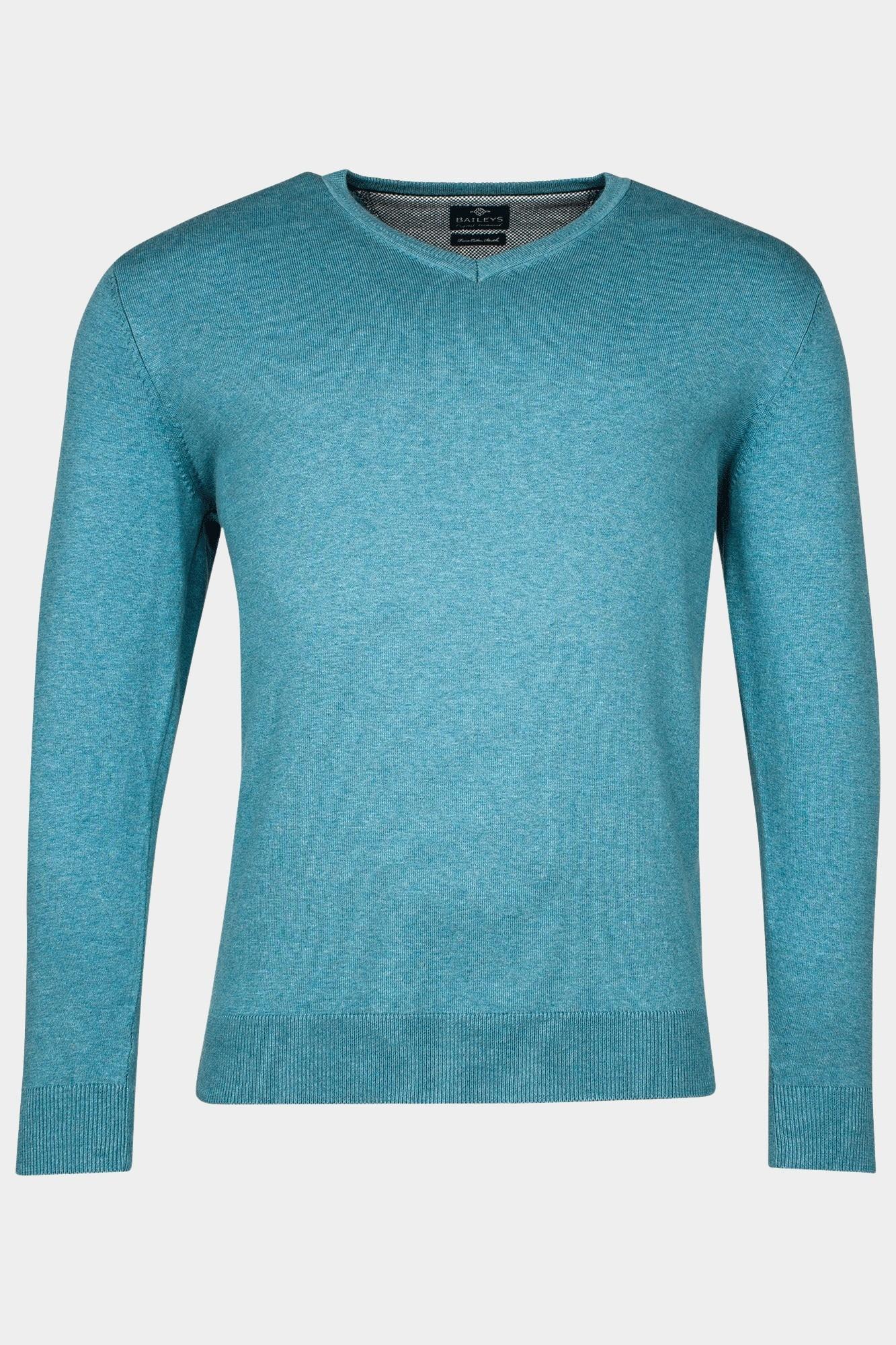 Baileys Pullover Blauw V-Neck Pullover 12gg, single 518100/975