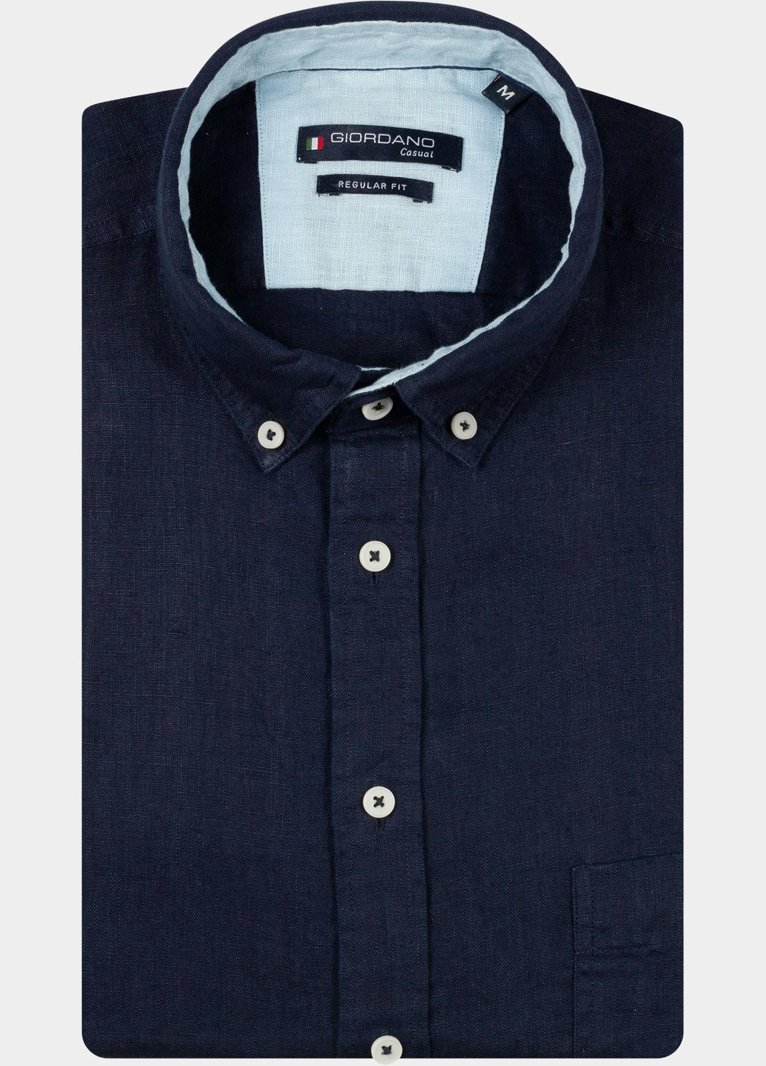 Giordano Overhemd heren Blauw Ivy Long Sleeve Button Down S 617009/60