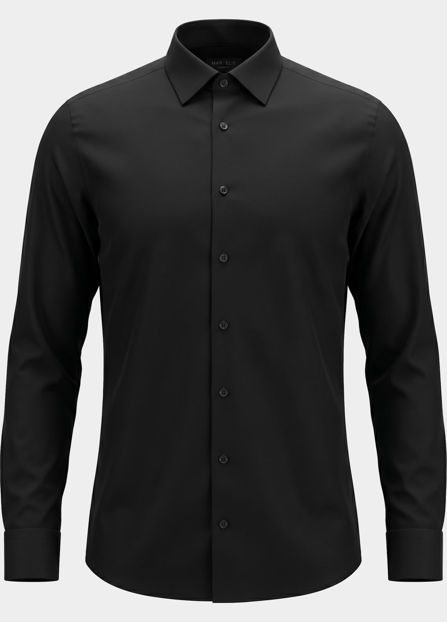 Marvelis Business hemd lange mouw Zwart  679964/68