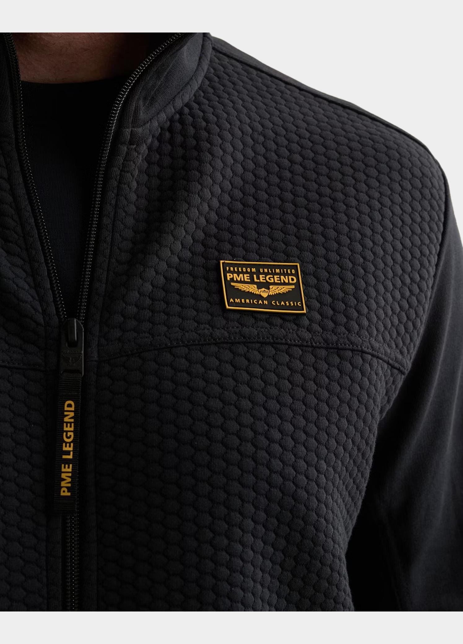 PME Legend Vest heren Blauw Zip jacket jacquard interlock PSW2608436/5281