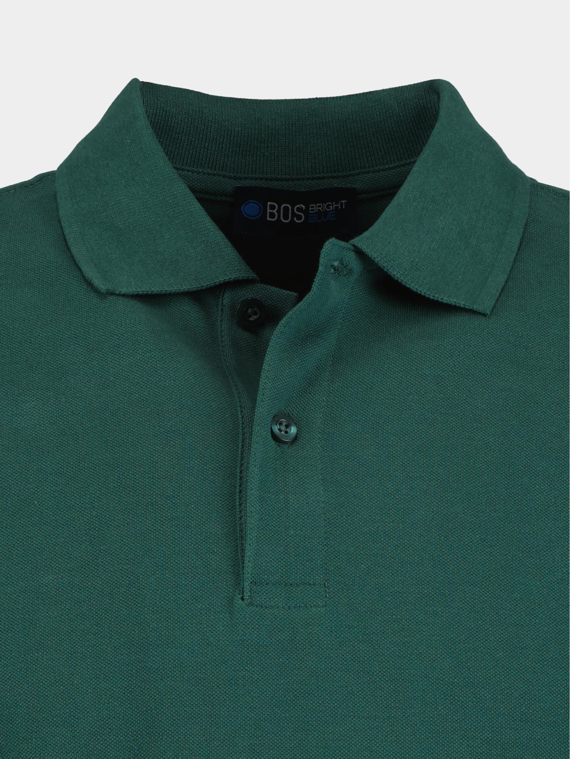 Bos Bright Blue Polo korte mouw Groen Polo Slim Fit 2200900/339