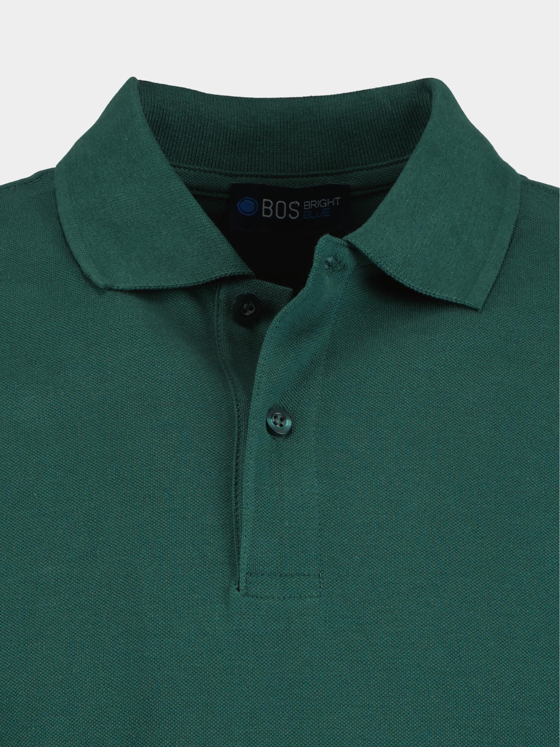 Bos Polo korte mouw Groen Polo Slim Fit 2200900/339