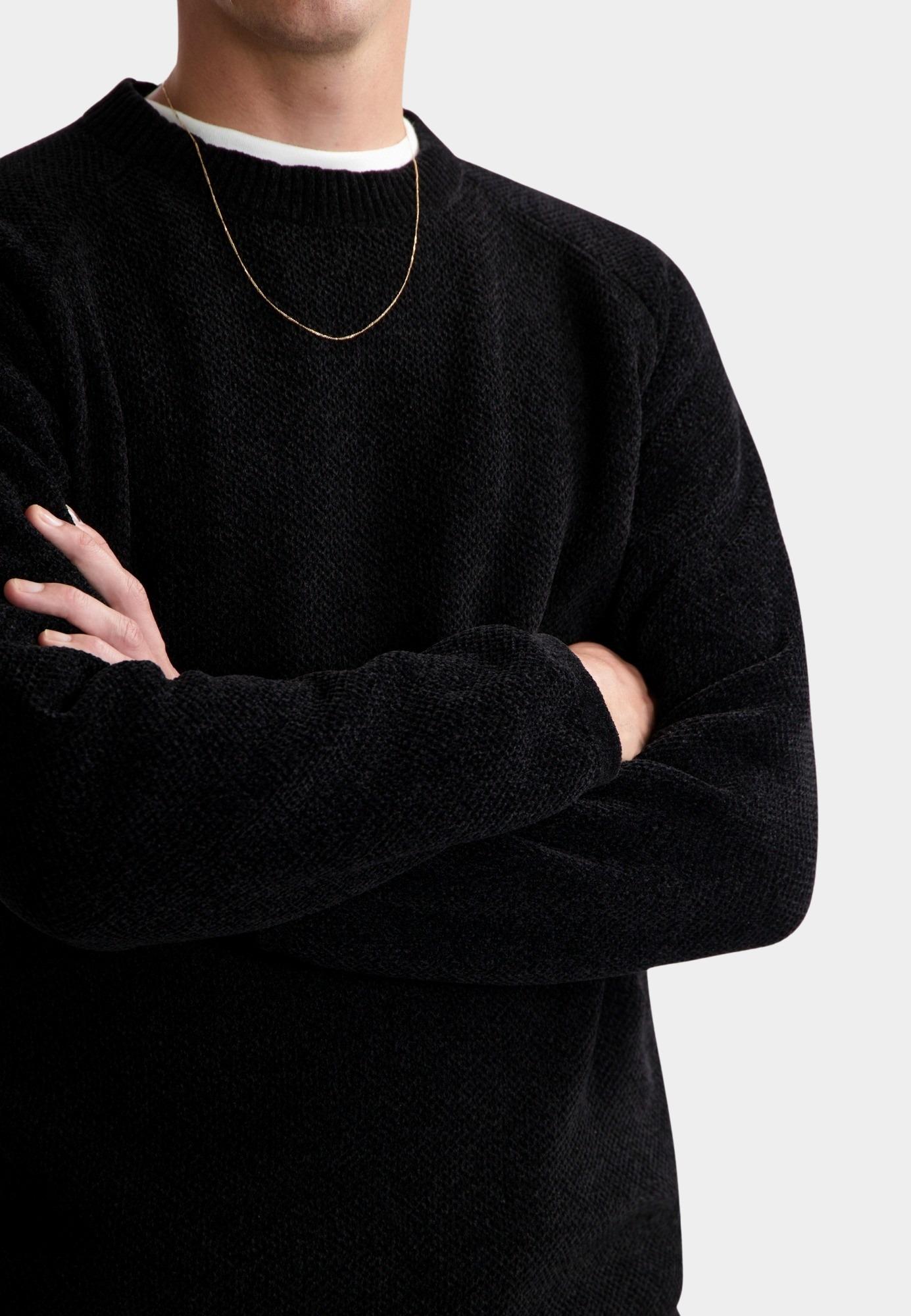 Dstrezzed Pullover Zwart Chenille knit crewneck 405722/999