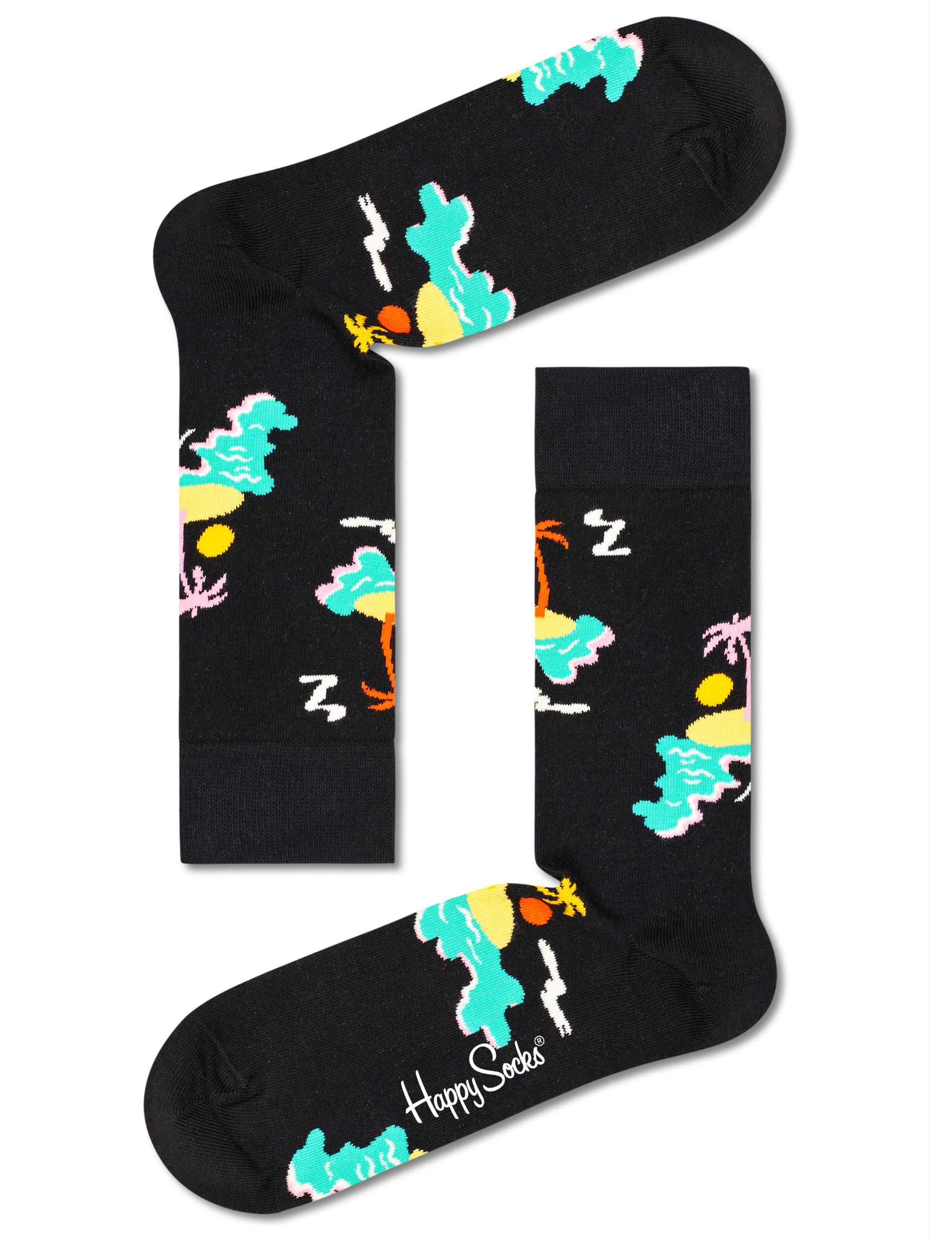 Happy Socks Sokken Zwart Island In The Sun IIT01/9300