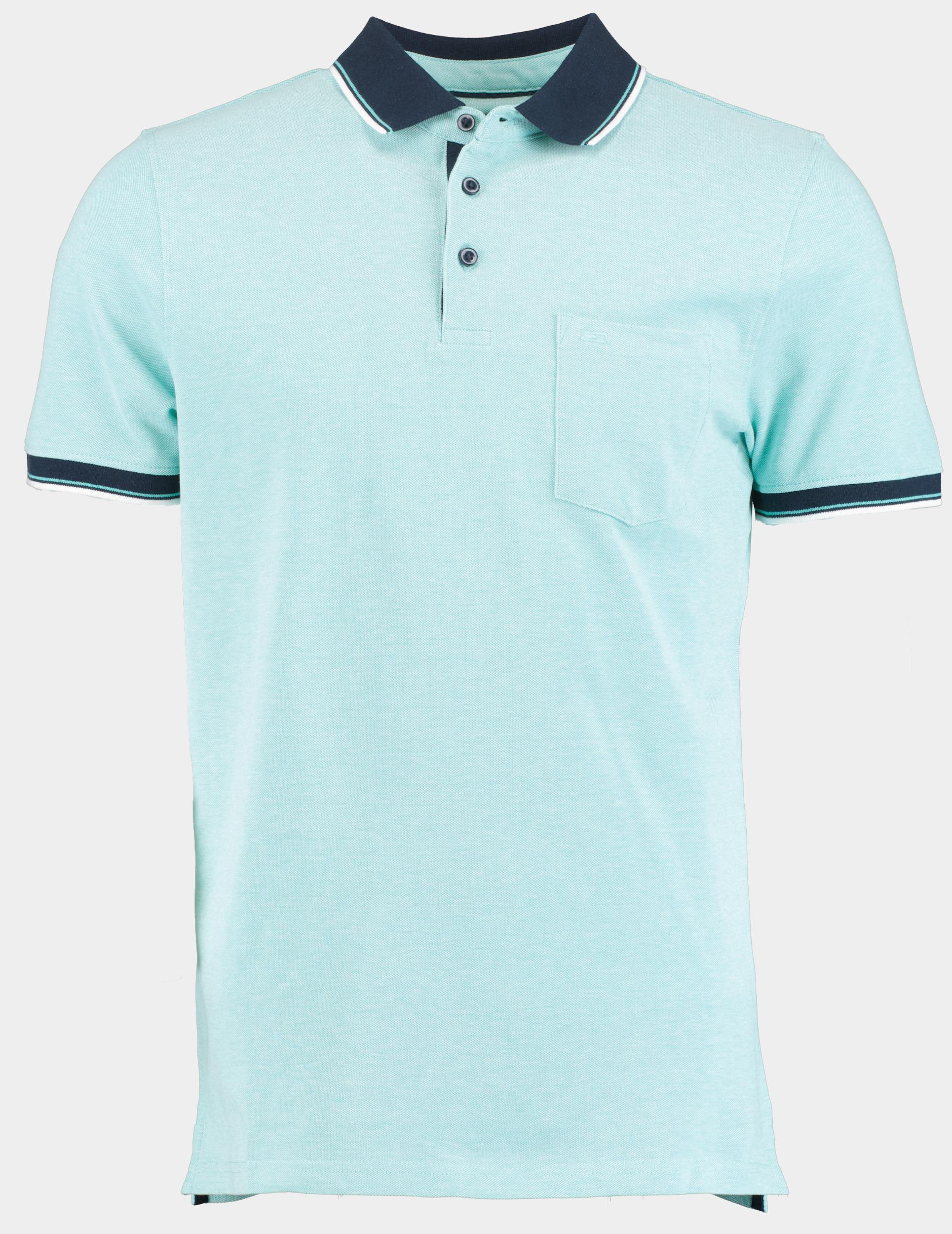 Commander flag Polo korte mouw Groen 3-Knopf-Polo-Shirt, 1/2 Arm 214008259/545