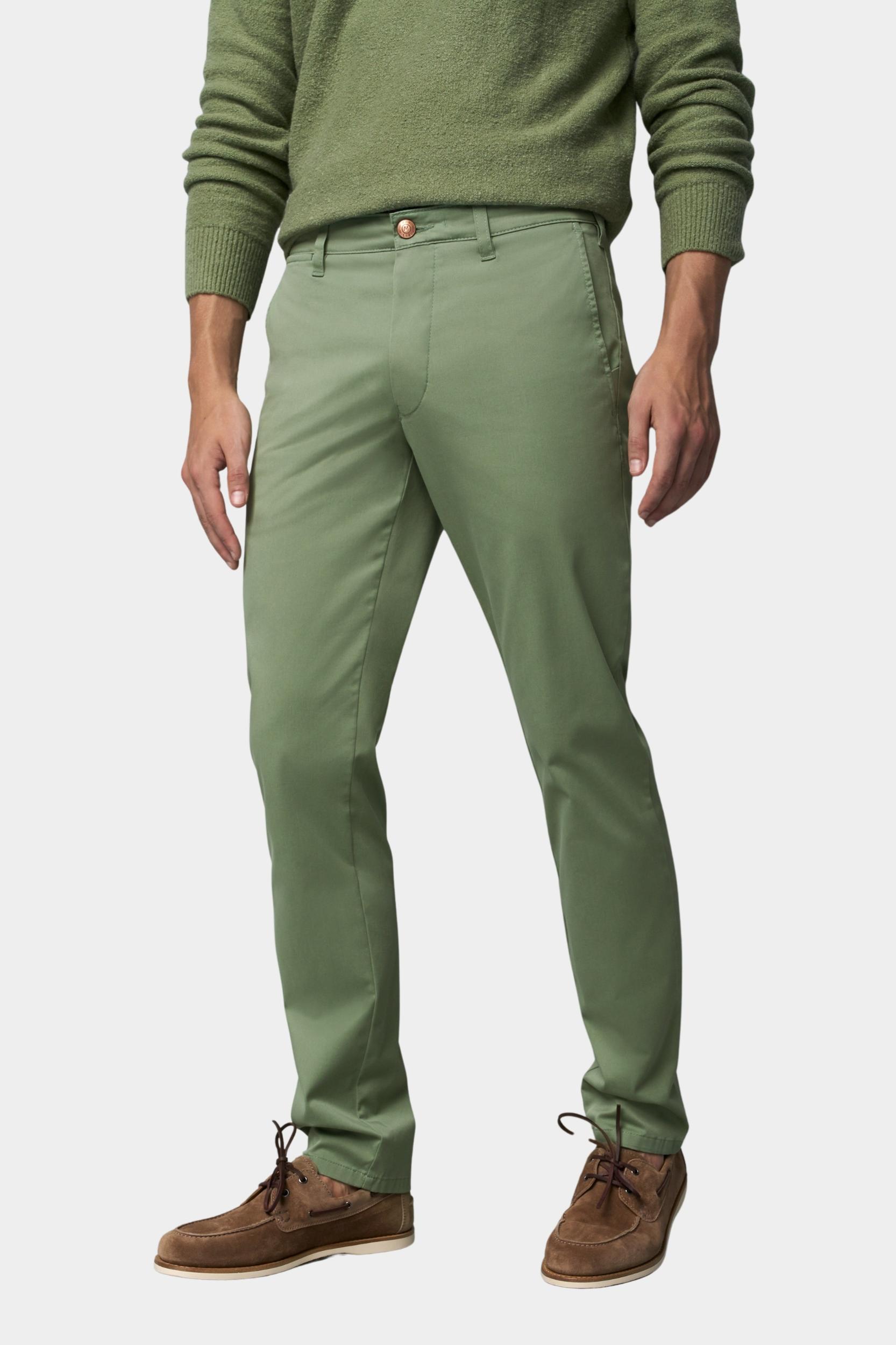 Meyer Katoenen Broek Groen CHINO Art.1-6181 3641618100/23