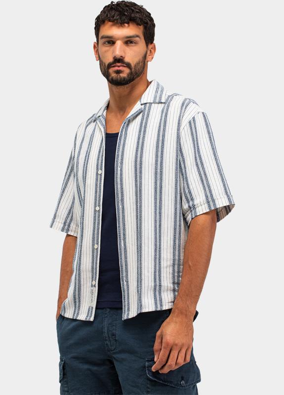 Butcher of Blue Casual hemd korte mouw Blauw Alex M2614042/890