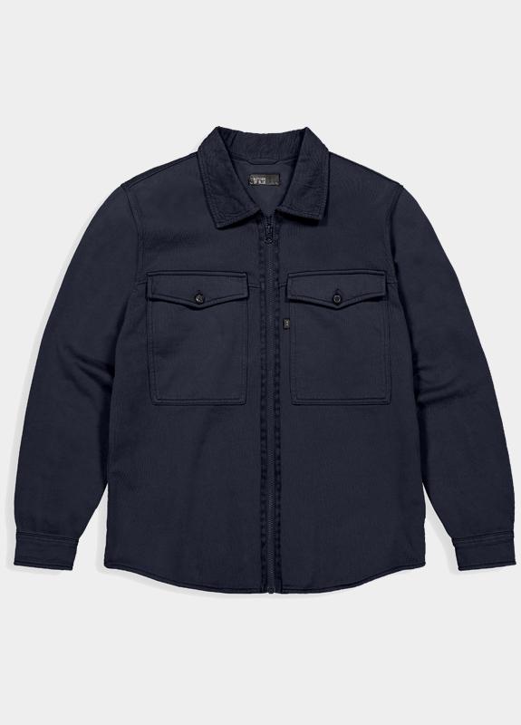 Butcher of Blue Overshirt Blauw Perry Zip Overshirt M2523000/890