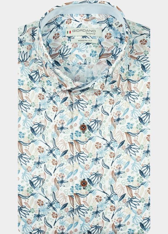 Giordano Overhemd heren Groen Locarno Long Sleeve Semi Cuta 617864/70