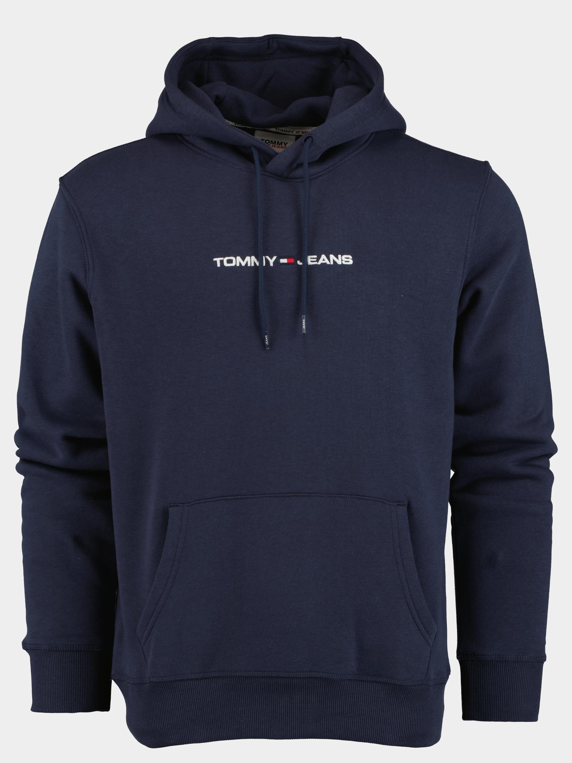 Tommy Jeans Sweater Blauw TJM Reg Linear Hoodie DM0DM18130/C87
