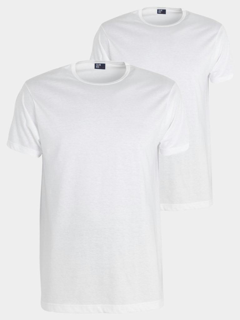efficiëntie vier keer Volwassenheid Alan Red T-shirt Wit Derby T-shirt Wit Ronde Hals 6672.2/01 | Bos Men Shop