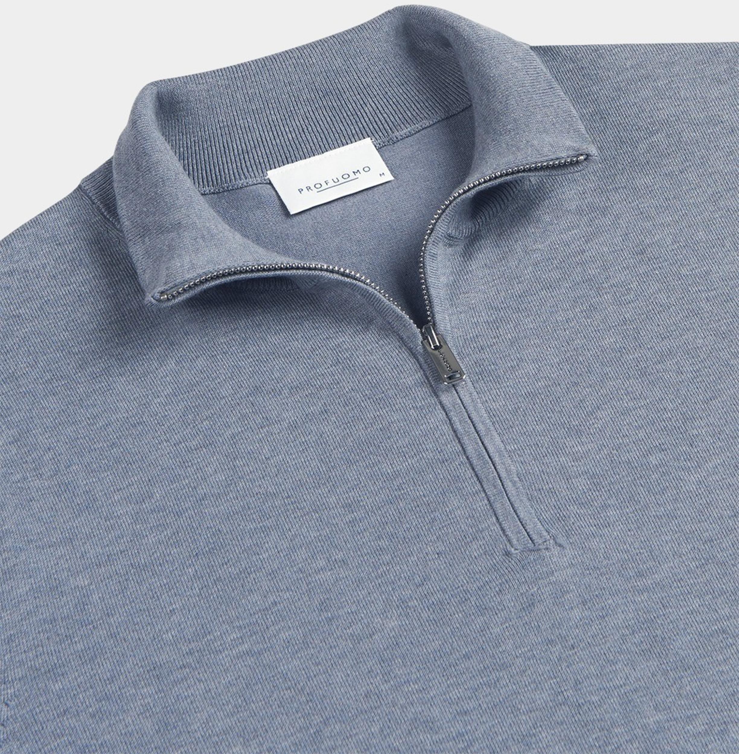 Profuomo Half Zip Blauw  PPWJ10007/D
