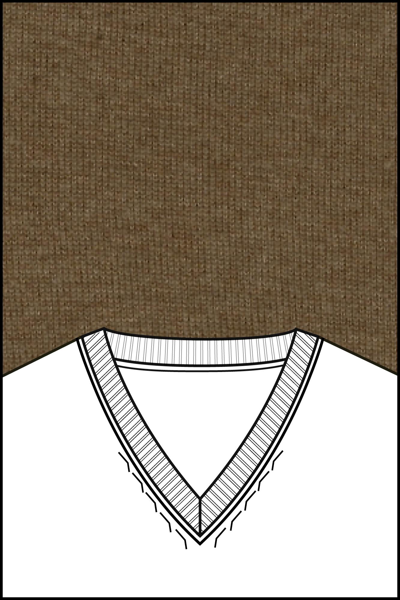 Baileys Pullover Bruin V-Neck Pullover with low powe NOS8100/865