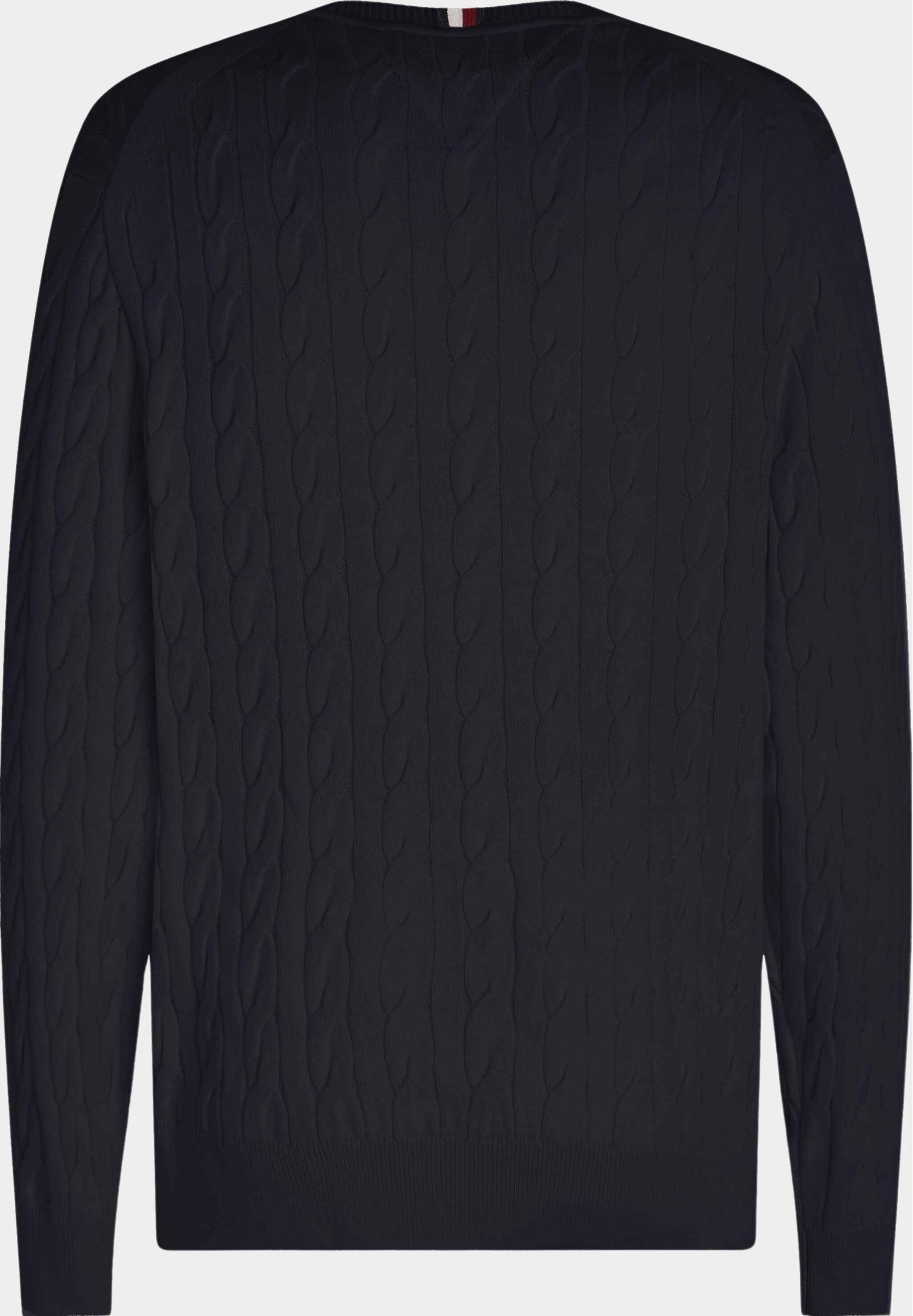 Tommy Hilfiger Pullover Blauw Classic Cable Crew Neck MW0MW33132/DW5