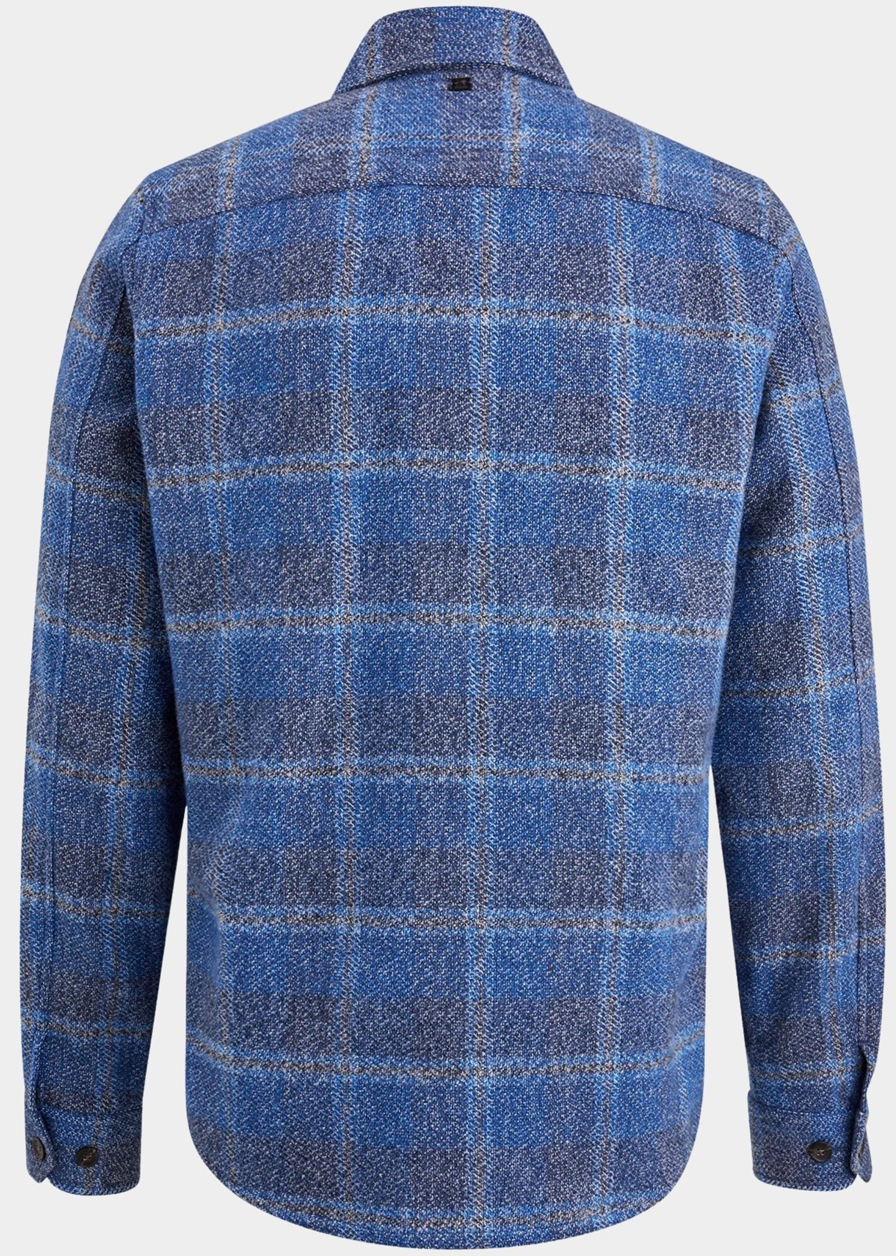 Vanguard Casual hemd lange mouw Blauw Long Sleeve Shirt Check Brush VSI2409228/5030