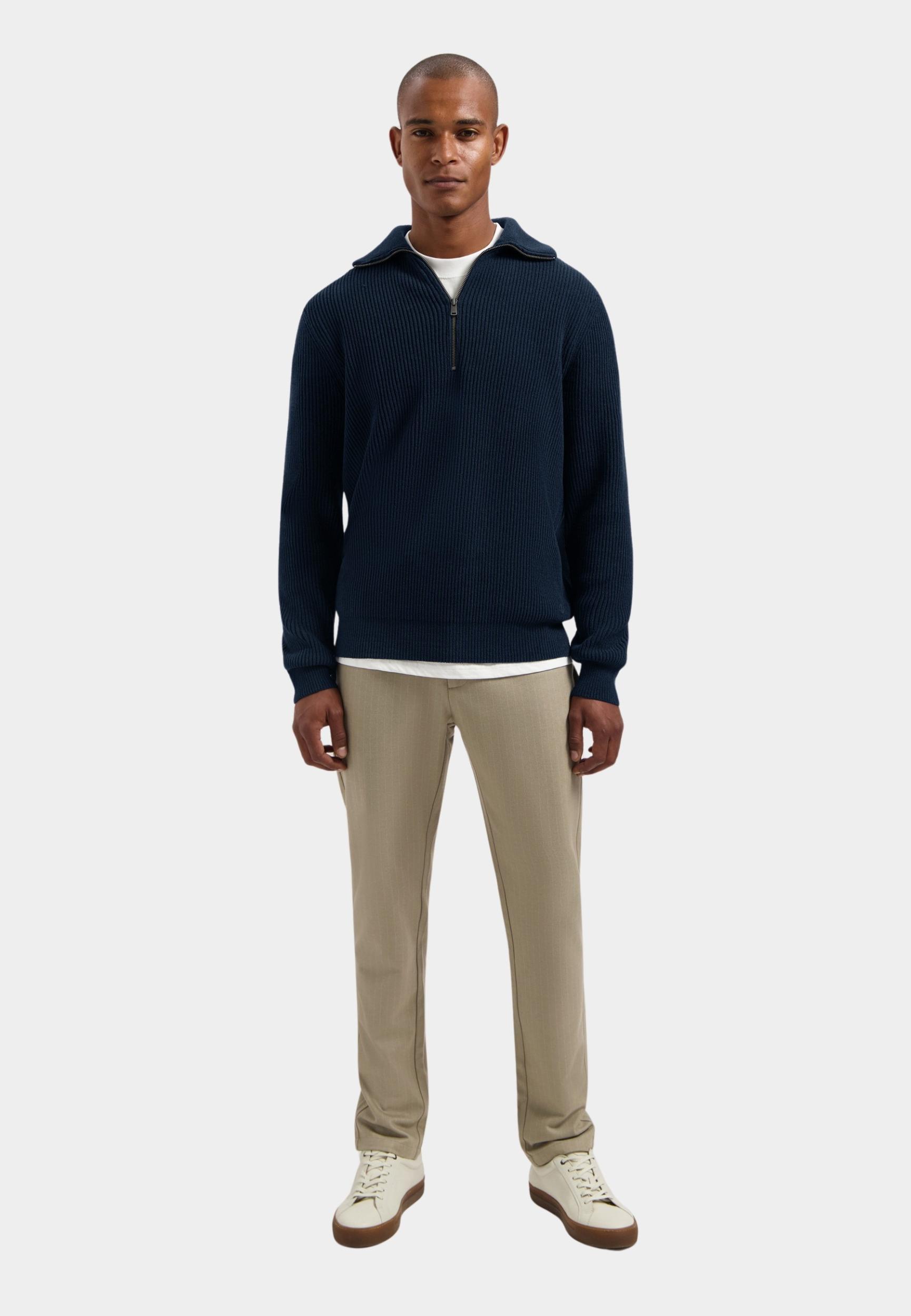 Dstrezzed Half Zip Blauw Josiah Skipper 405708-AW25/649