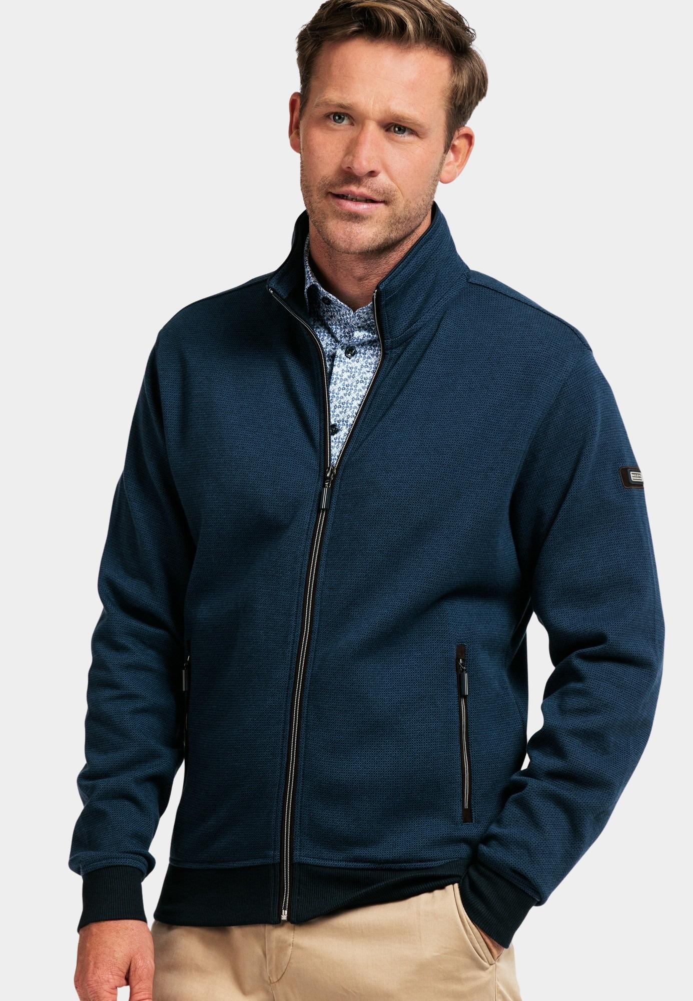Baileys Vest Blauw Sweat Cardigan Zip 422201/67