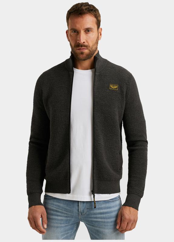 PME Legend Vest Grijs Zip jacket texture yarn PKC2510322/971