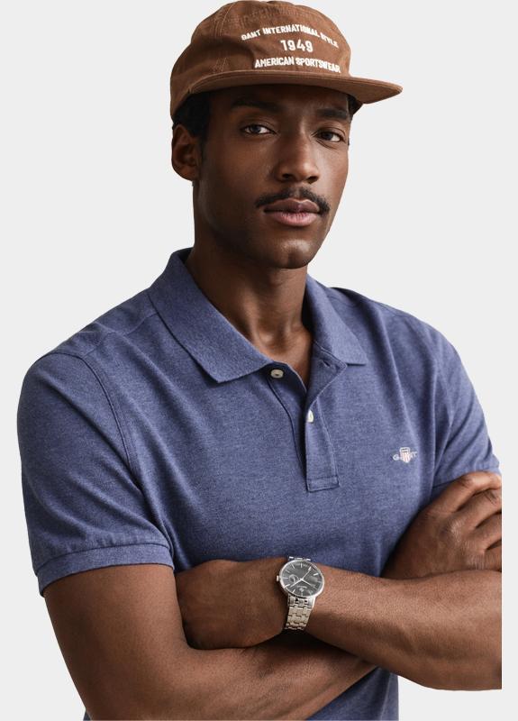 Gant Polo heren Blauw Reg Shield SS Pique Polo 2210/902