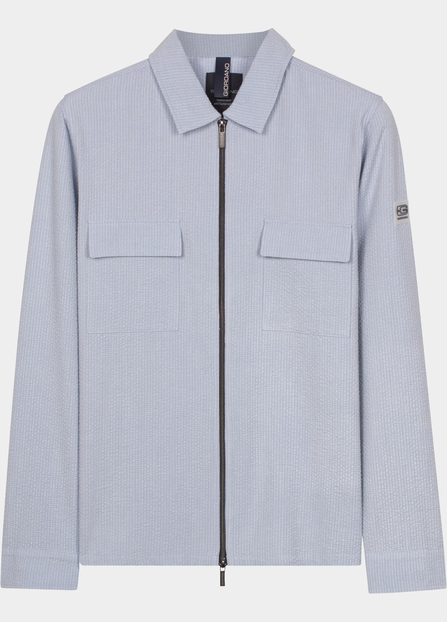 Giordano Overshirt Blauw Vercelli Full Zip Overshirt T 617505/61