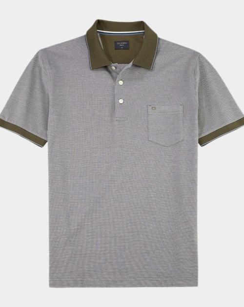 Olymp Polo korte mouw Groen Polo PiquÃ© Bicolor 540752/47