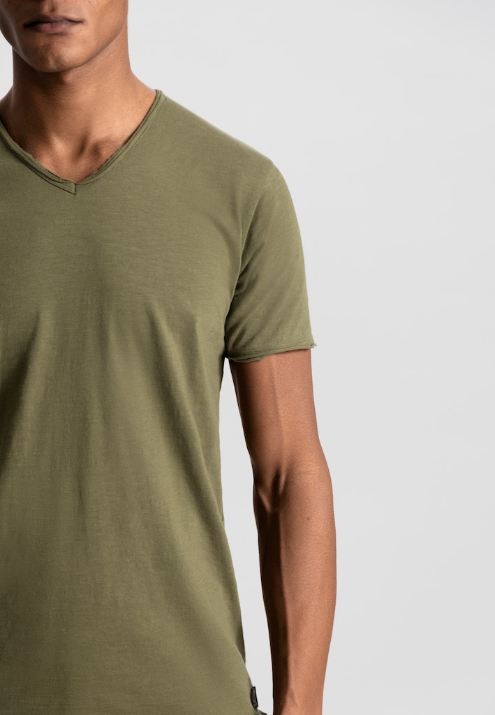 Dstrezzed T-shirt korte mouw Groen Stewart V-Neck Tee 202840-NOS/511