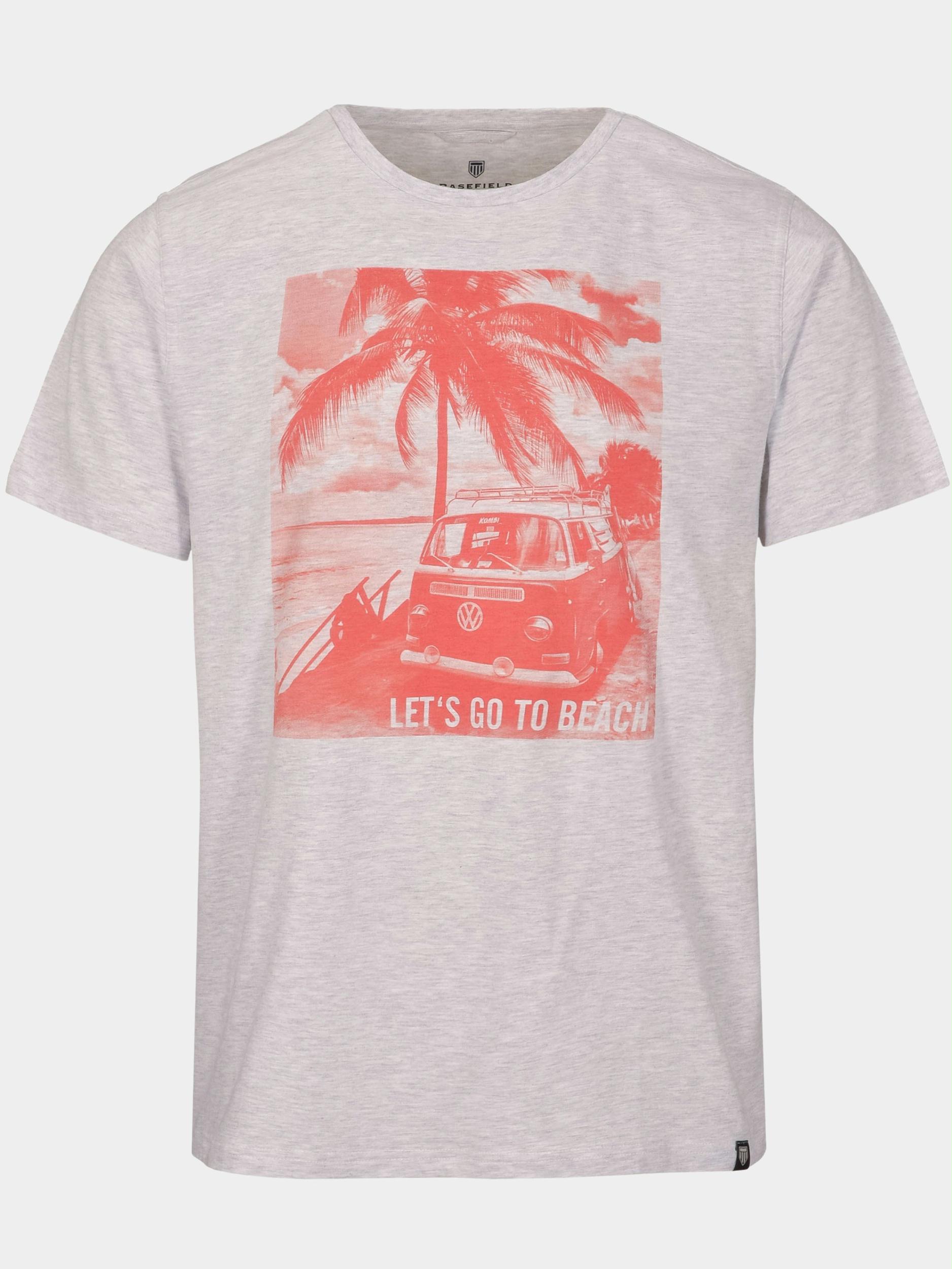 Basefield T-shirt korte mouw Grijs Rundhals T-Shirt 1/2 Arm 219017084/102