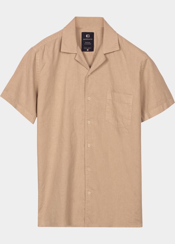 Giordano overhemd korte mouw heren Wit Capri Short Sleeve Resort Gar 616002/81