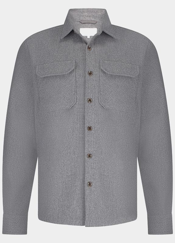 Born With Appetite Overshirt Grijs Reggie Shirtjacket BWA25314RE04/941 mid grey
