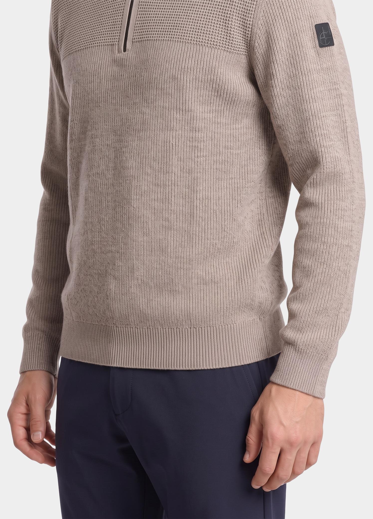 Casamoda Half Zip Bruin Stricktroyer 126280020/677