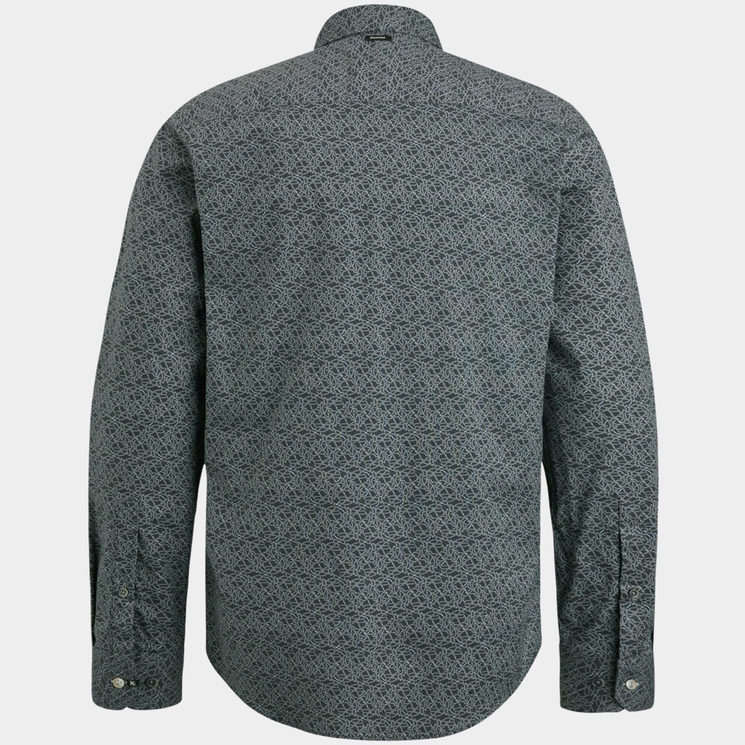Vanguard Casual hemd lange mouw Grijs Long Sleeve Shirt Print on po VSI2308201/9106