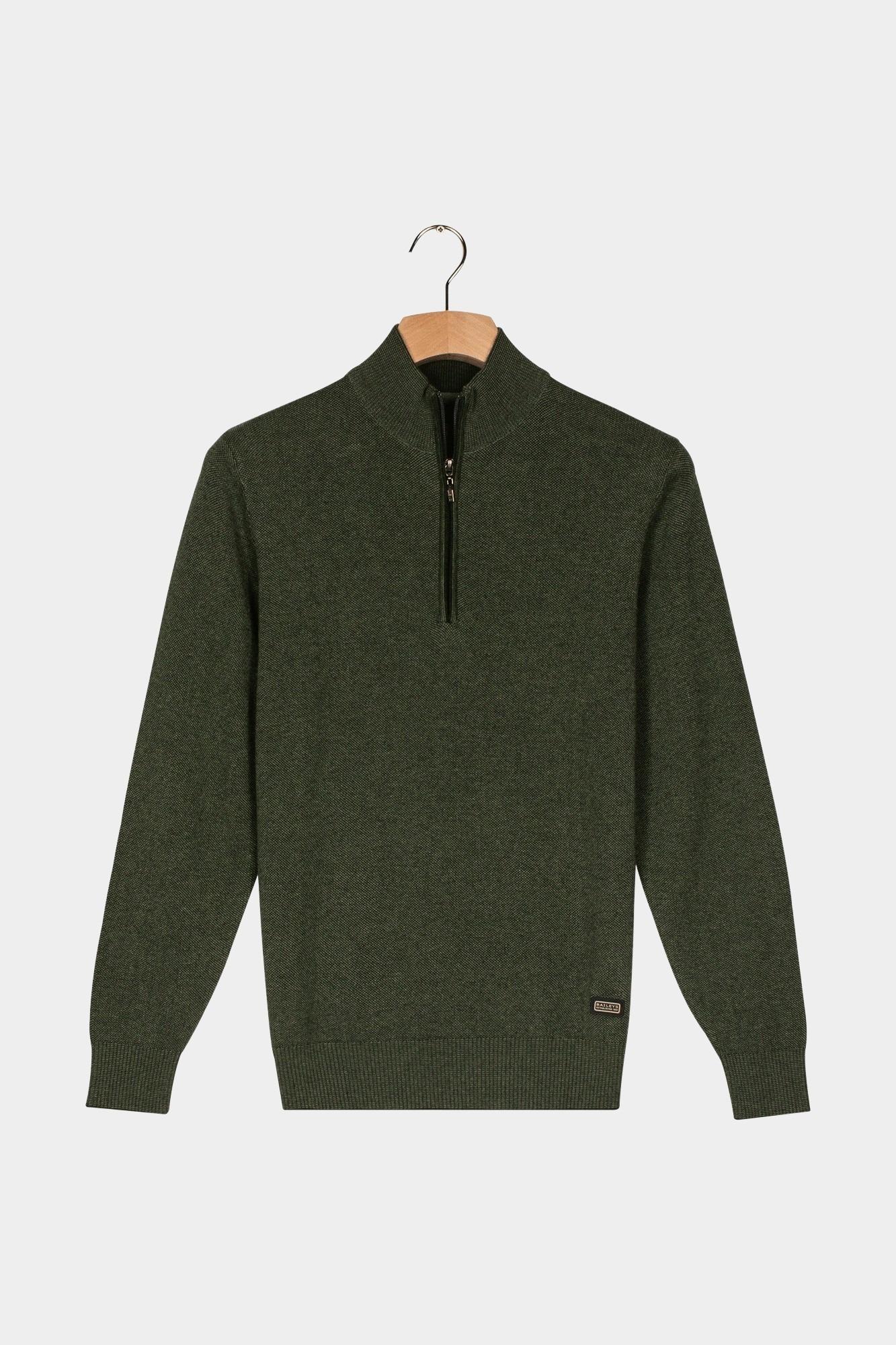 Baileys Half Zip Groen Pullover 1/2 zip  all-over 2- 528409/795