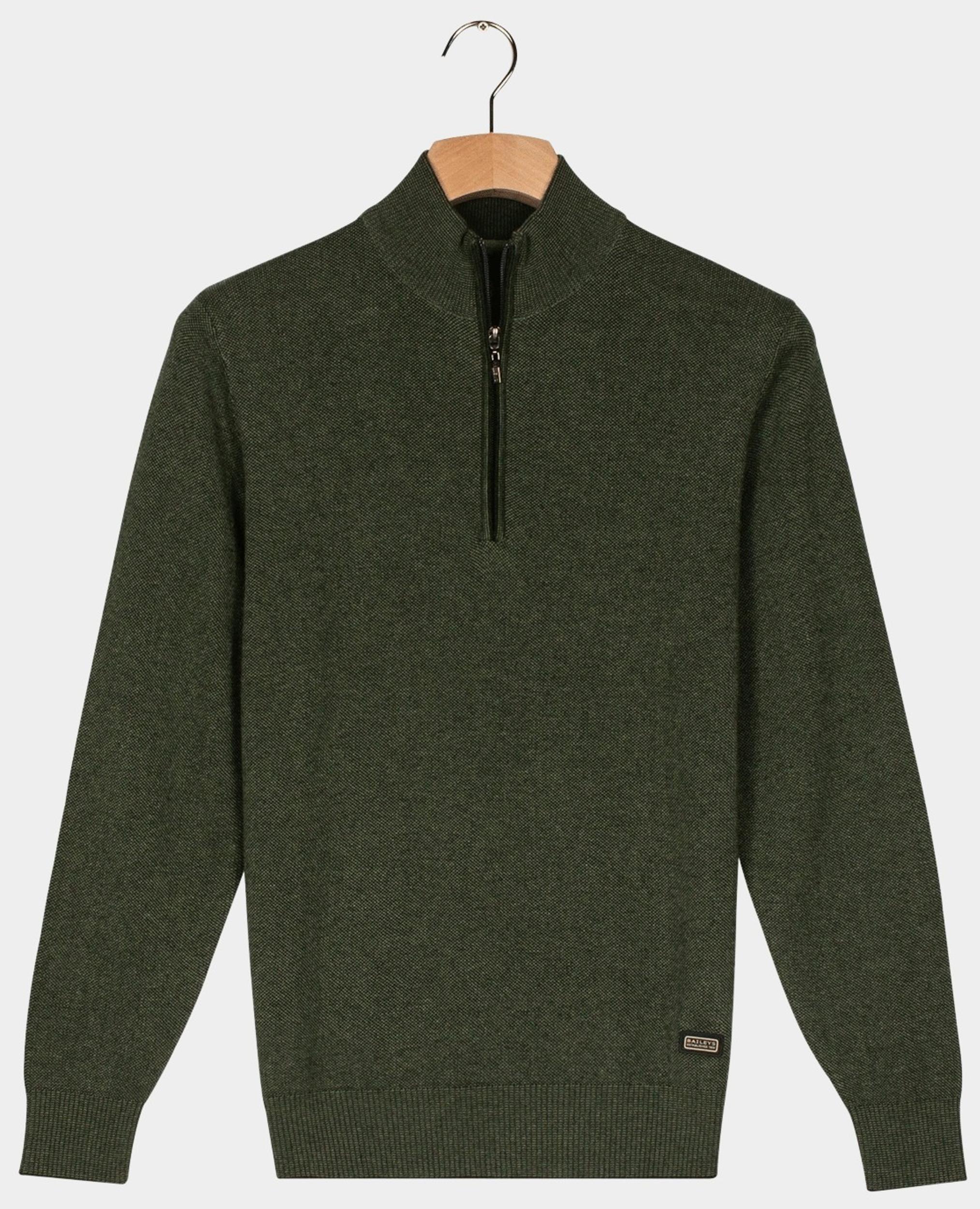 Baileys Half Zip Groen Pullover 1/2 zip  all-over 2- 528409/795